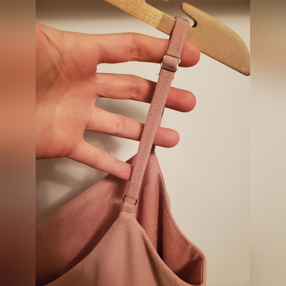 Dress The Population Gracelyn Blouson Jersey maxi dress.High split. Pink. Size L - Picture 6 of 16